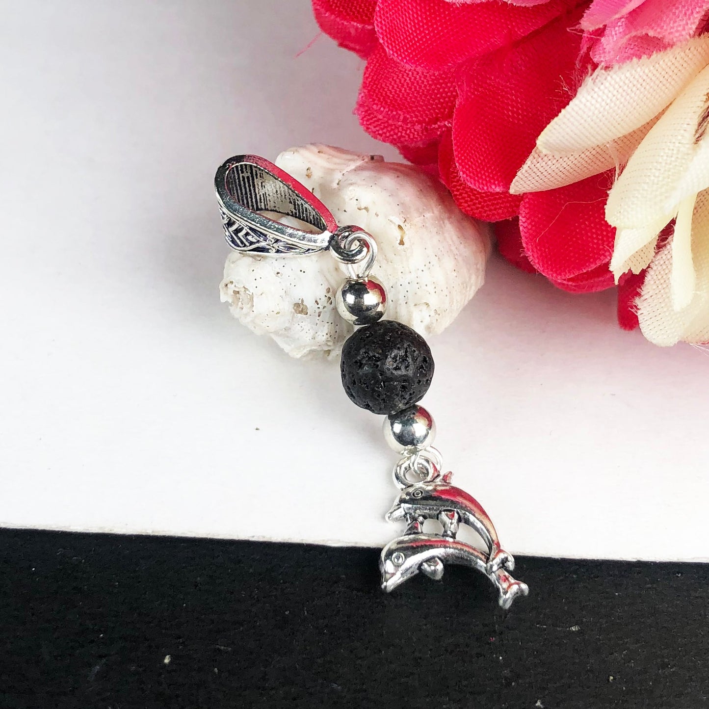 Beautiful Black lava Pendant Healing for Women and Girls Pendant
