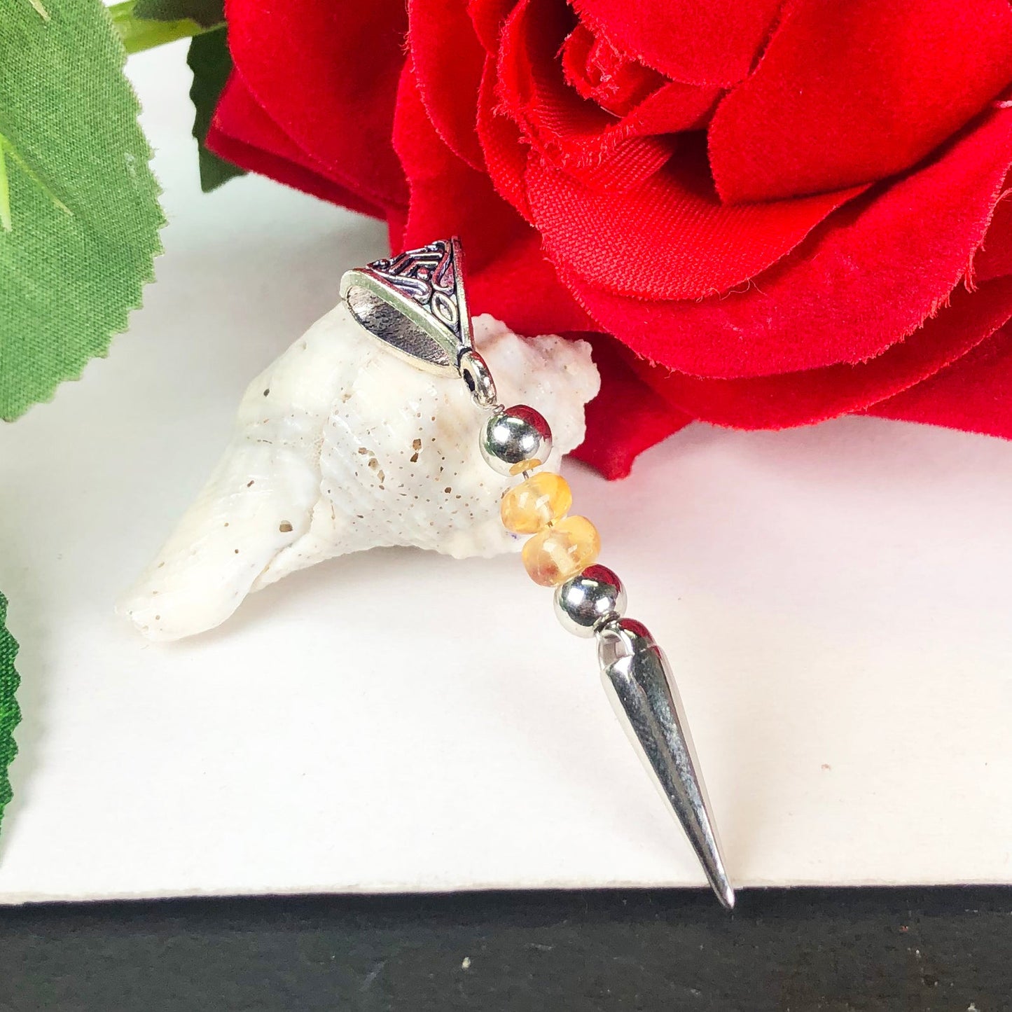 Yellow Citrine Pendant Healing for Women and Girls Pendant