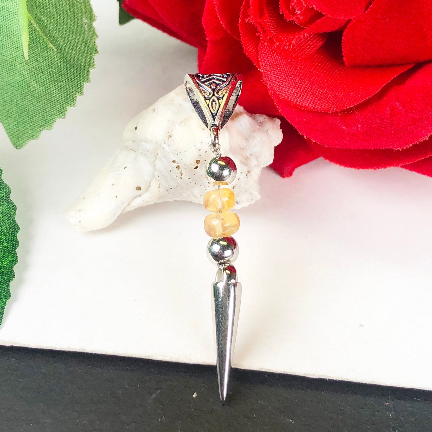 Yellow Citrine Pendant Healing for Women and Girls Pendant