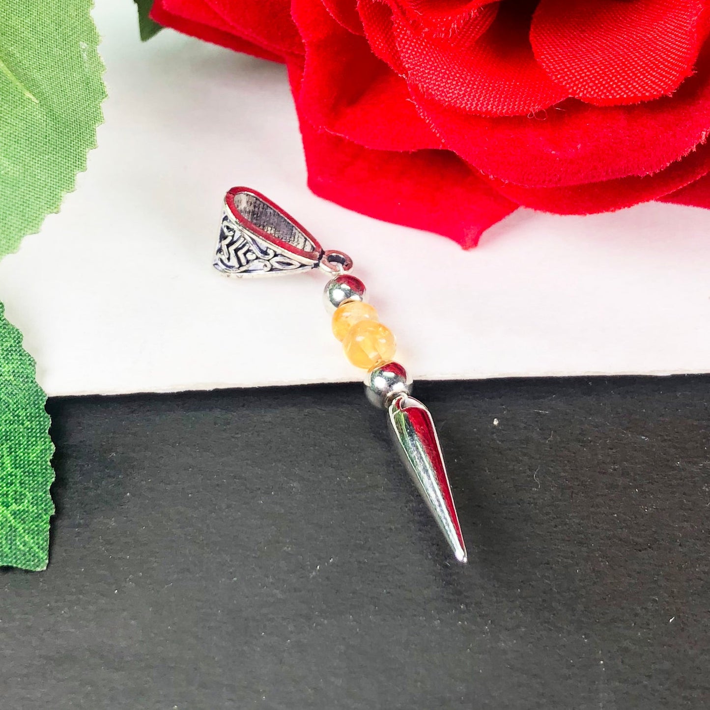 Yellow Citrine Pendant Healing for Women and Girls Pendant