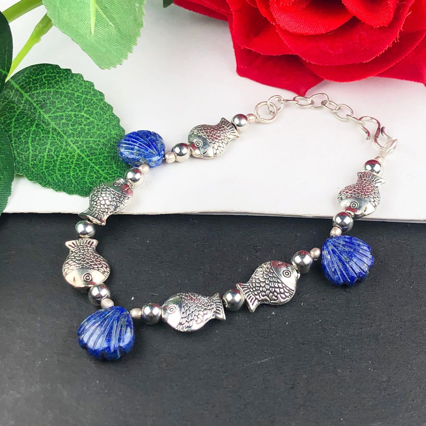 Amazing Blue Lapis Lazuli Bracelet Healing Adjustable