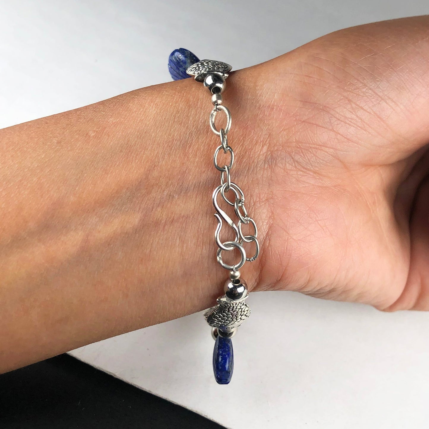 Amazing Blue Lapis Lazuli Bracelet Healing Adjustable