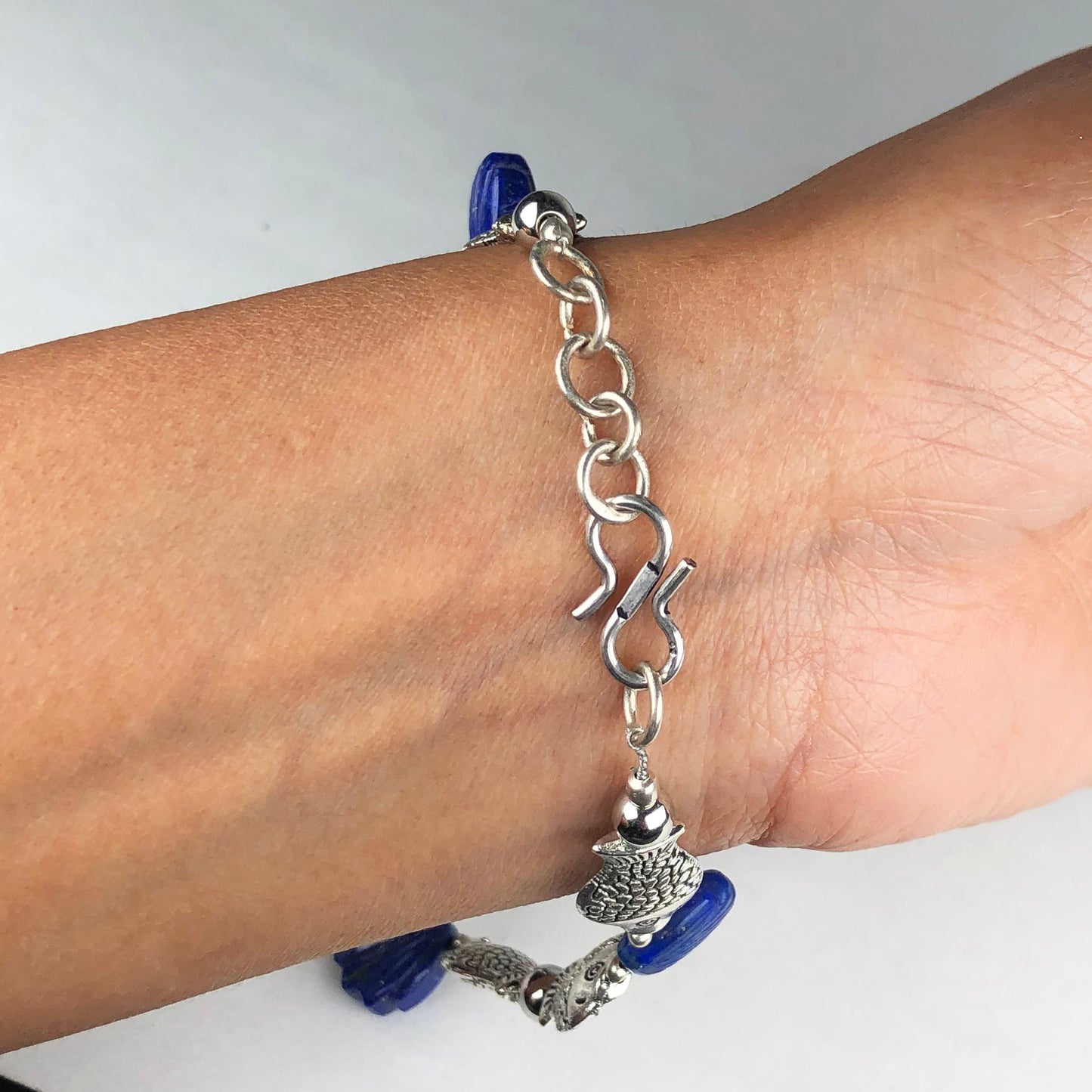 Wonderful Blue Lapis Lazuli Bracelet Healing Adjustable