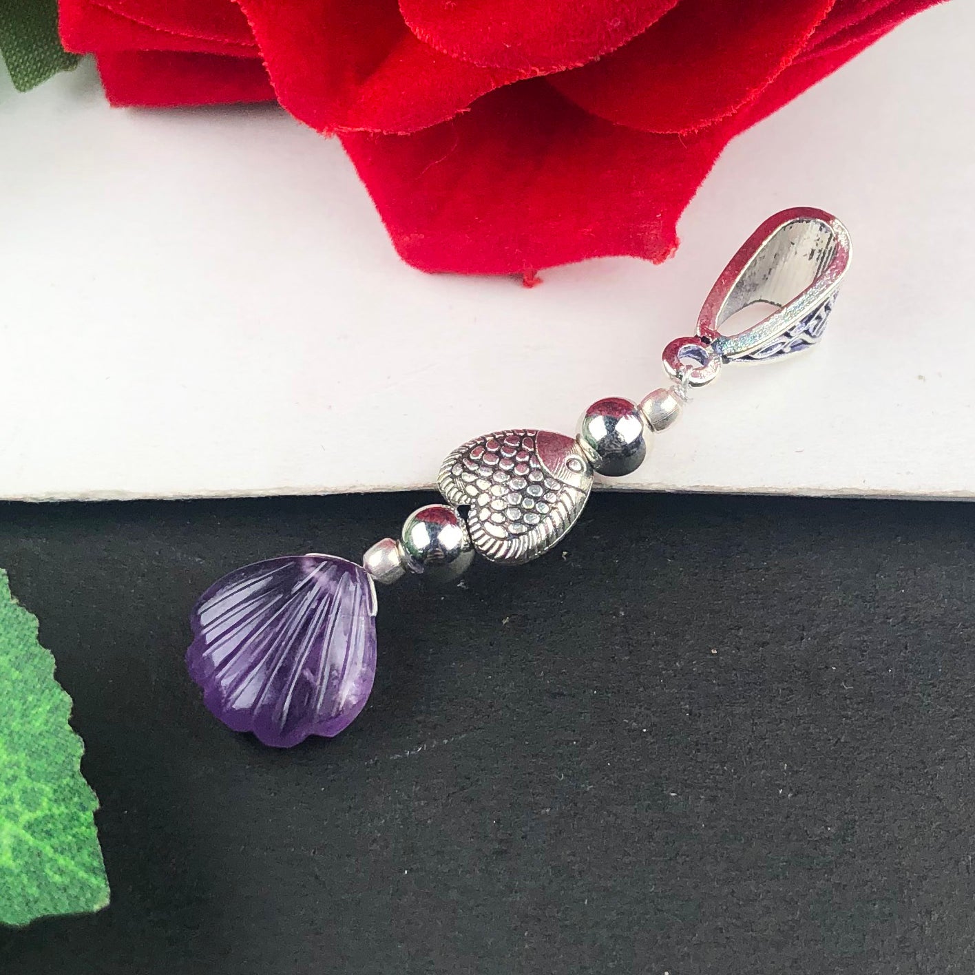 Purple Amethyst Healing Pendant for Women and Girls
