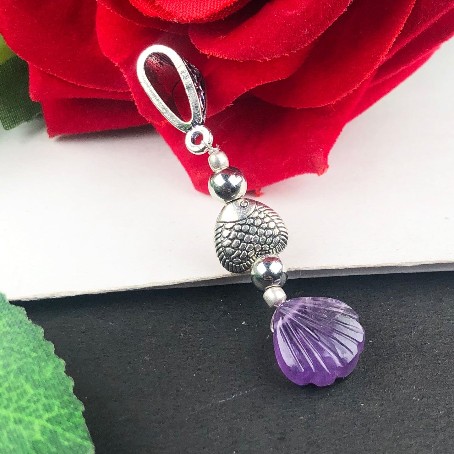 Purple Amethyst Healing Pendant for Women and Girls