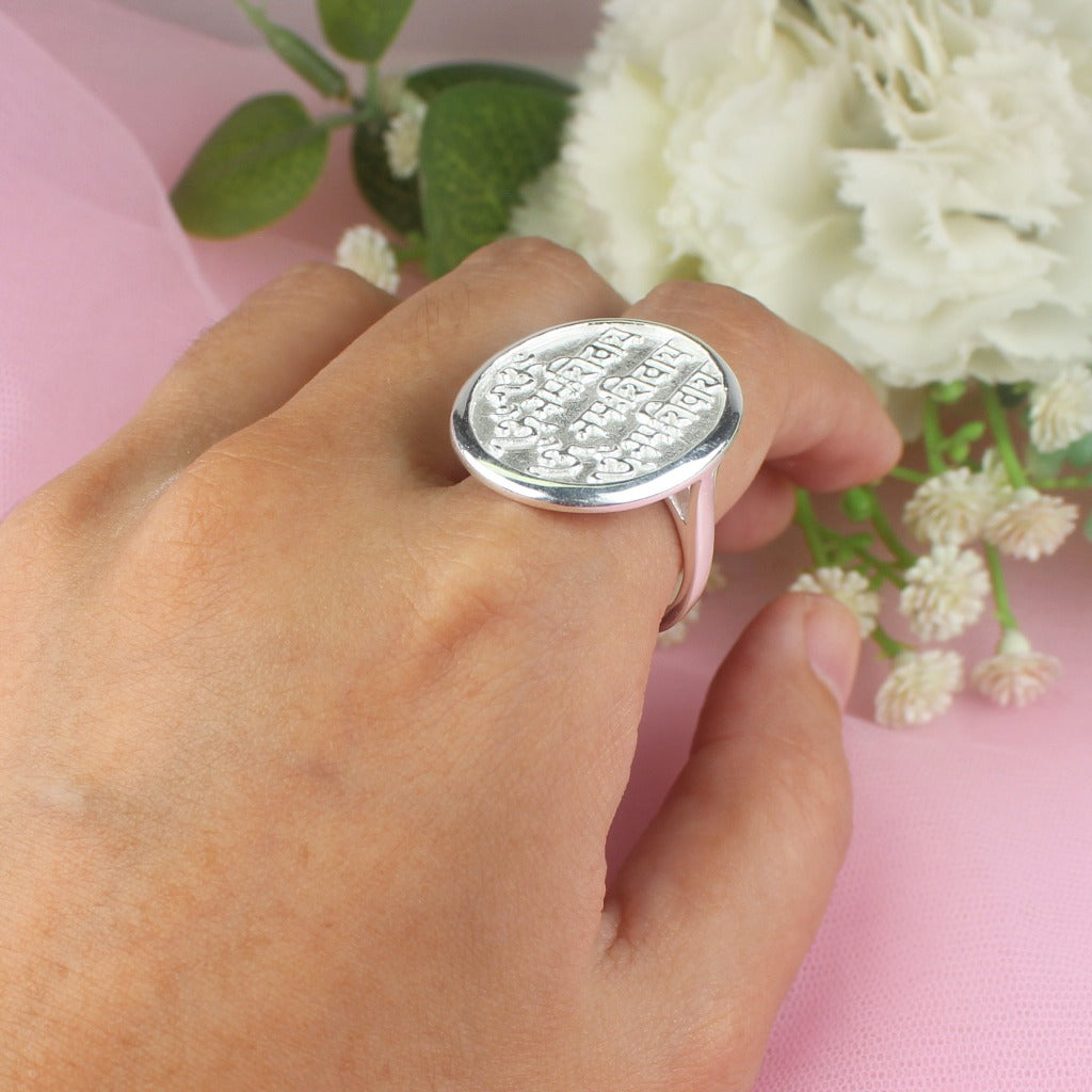 One of a kind Tibet Silver Ring Main Metal Brass, Silver Coated
