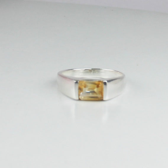Elegant Yellow Cirtine Ring for Women and Girls