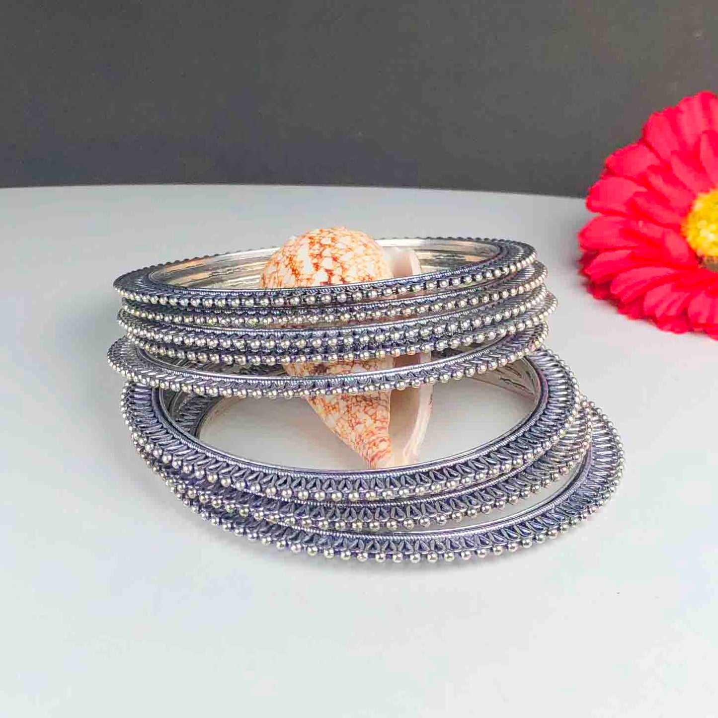 Gorgeous Tibet Silver Bangles Set