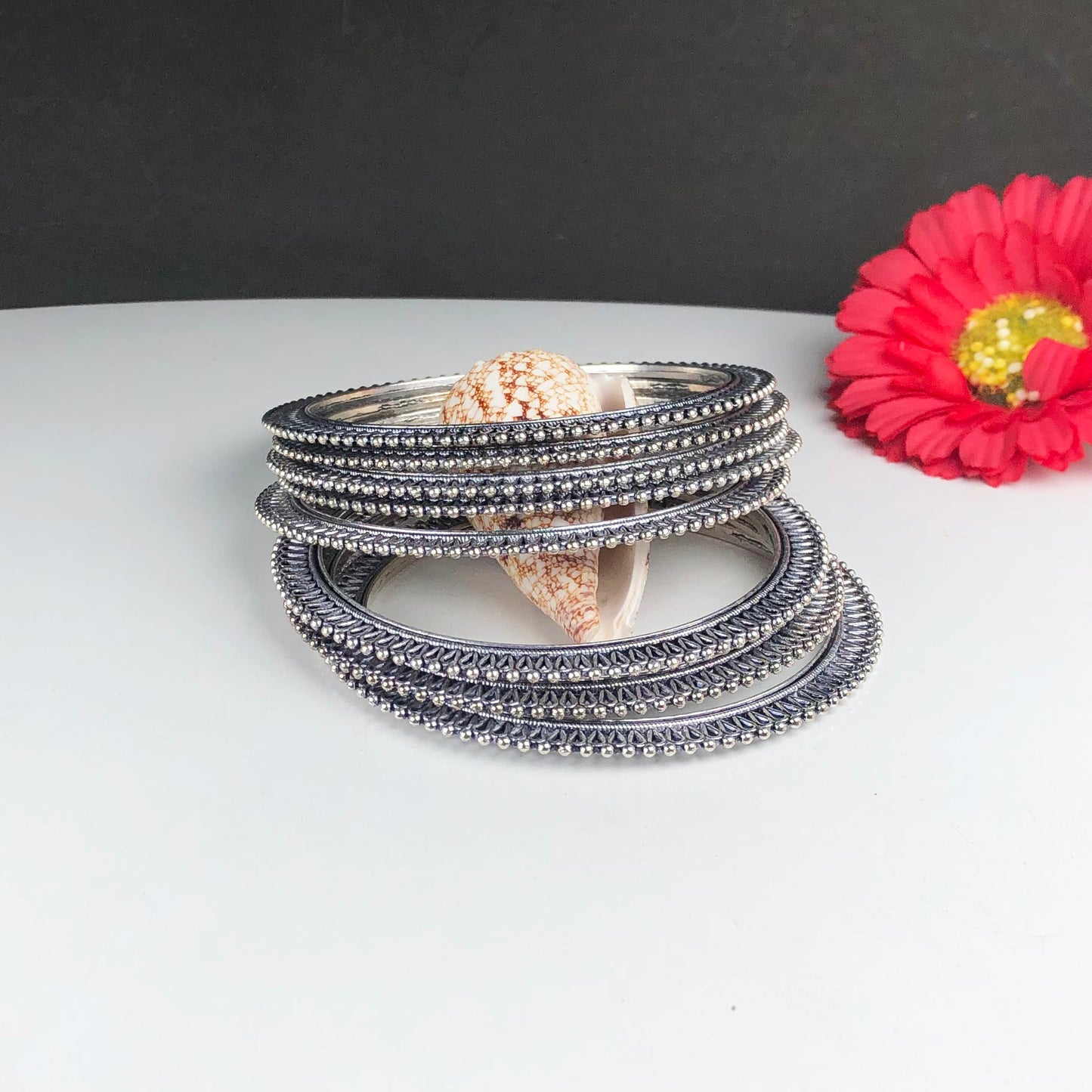 Gorgeous Tibet Silver Bangles Set