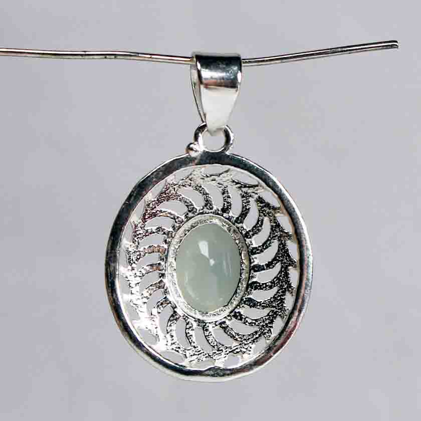Superb Blue Chalcedony Pendant