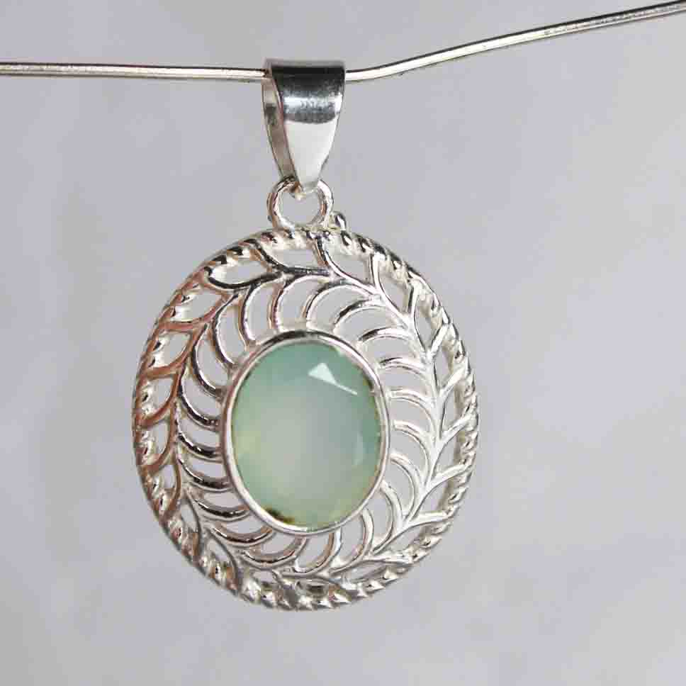Superb Blue Chalcedony Pendant