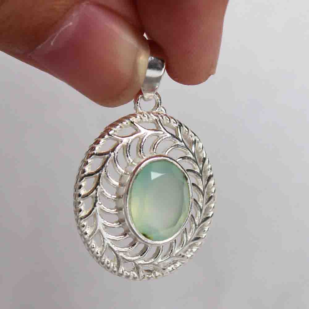 Superb Blue Chalcedony Pendant