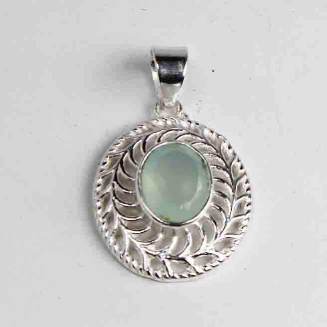 Superb Blue Chalcedony Pendant