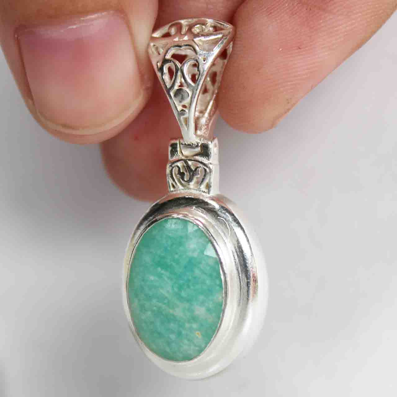 Fashionable Blue Amazonite Pendant