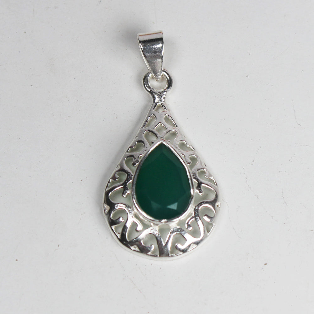 Precious Green Onyx Pendant