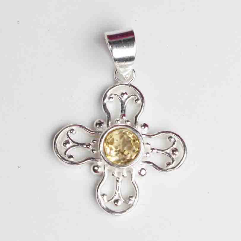 Fashionable Yellow Citrine Pendant