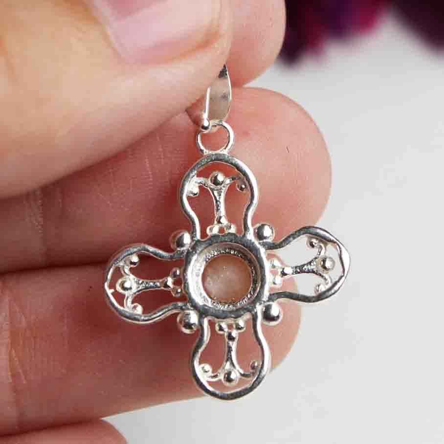 Wonderful Pink Chalcedony Pendant