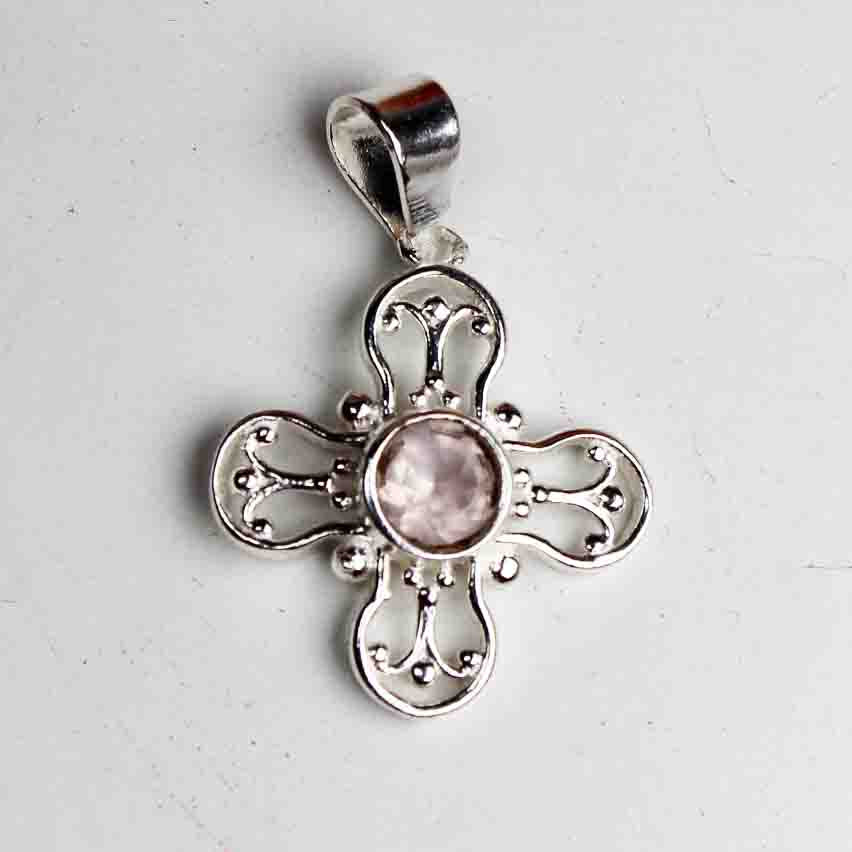 Superb Pink Rose Quartz Pendant