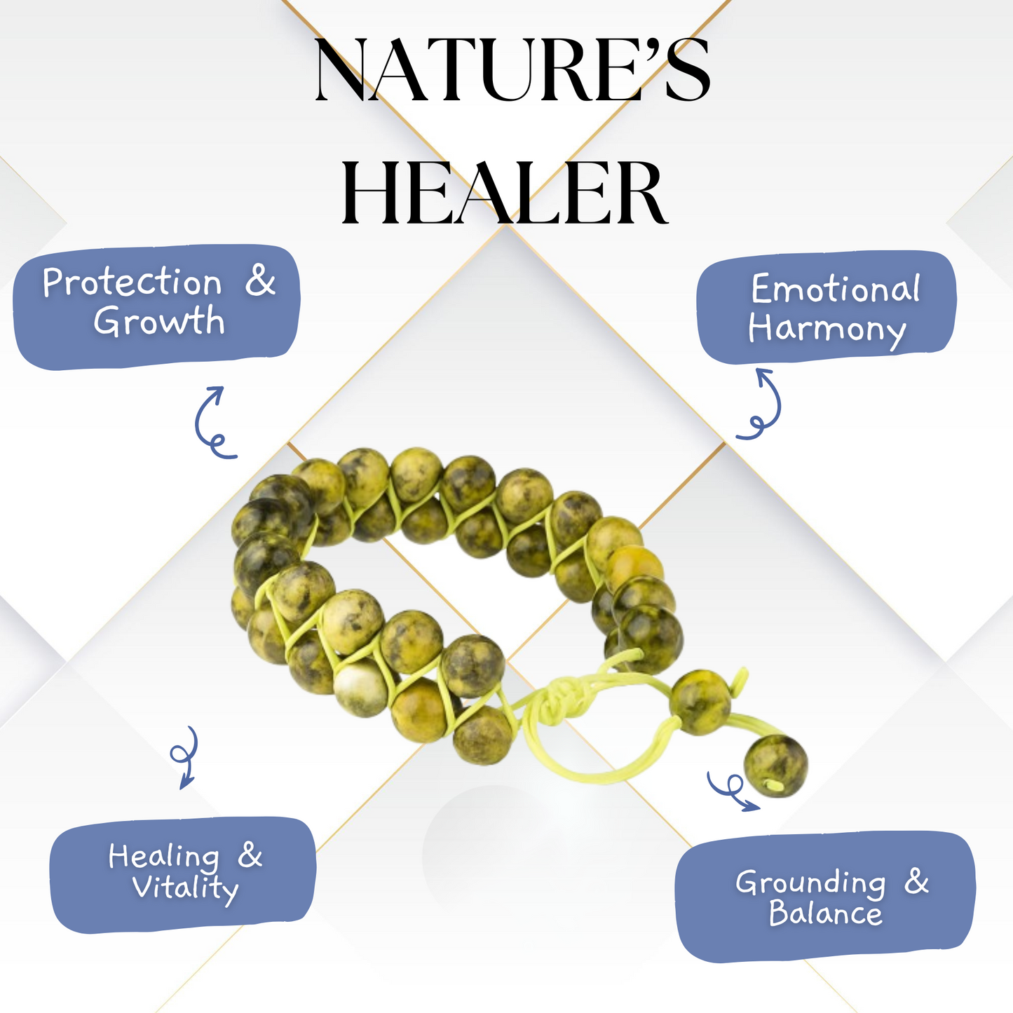 Evergreen Green Jasper Bracelet - Harmony