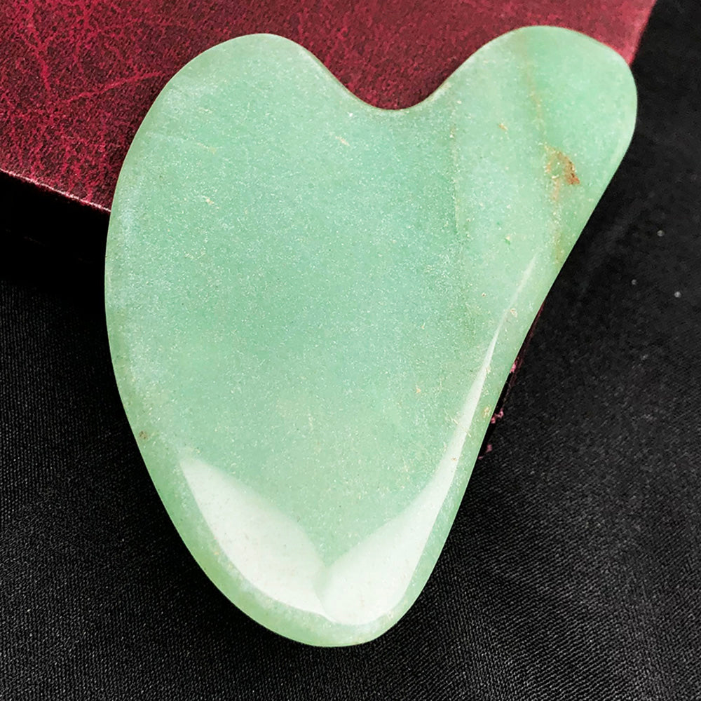 Green Aventurine Gua Sha Tool – Natural Facial Massage Stone for Glow & Relaxation