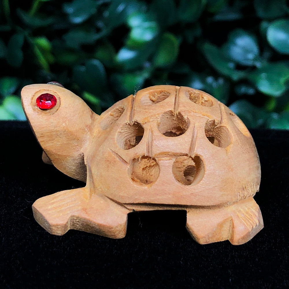 Wooden Turtle Spiritual Figurine – Symbol of Longevity & Earth Connection