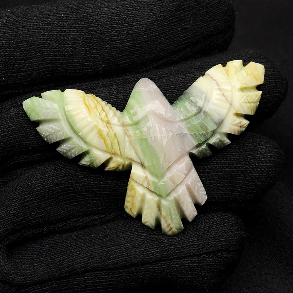 Green Calcite Eagle Figurine – Emotional Healing & Strength
