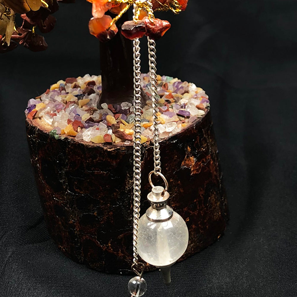 Clear Quartz Crystal Pendulum – Energy Amplifier for Spiritual Insight & Dowsing