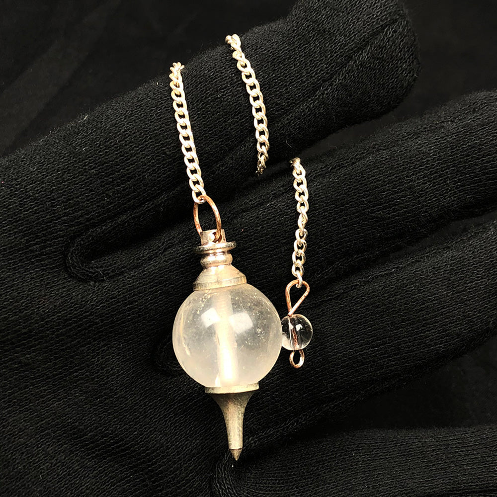 Clear Quartz Crystal Pendulum – Energy Amplifier for Spiritual Insight & Dowsing