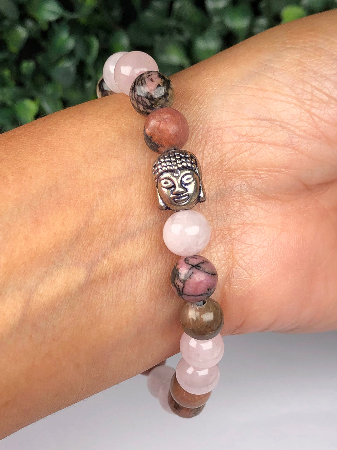 Manifest Love Mixel Crystal Bracelet (Rose quartz & Rhodonite)