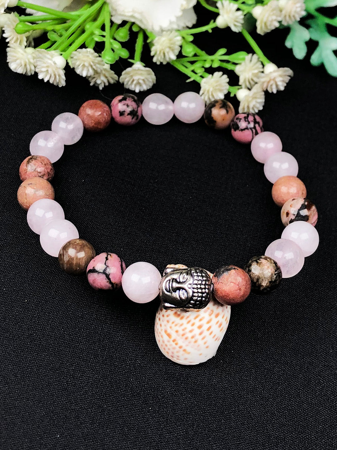 Manifest Love Mixel Crystal Bracelet (Rose quartz & Rhodonite)