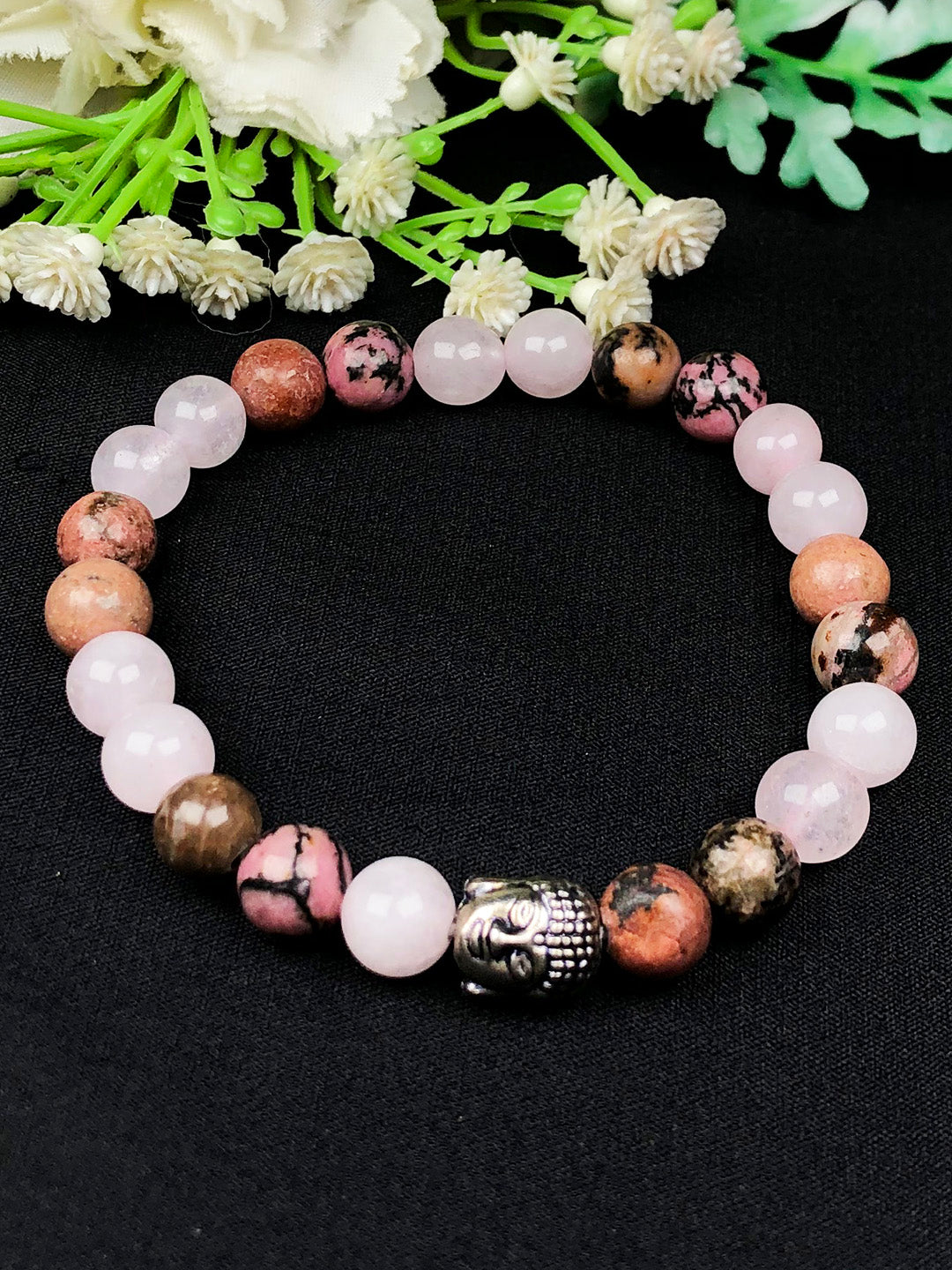 Manifest Love Mixel Crystal Bracelet (Rose quartz & Rhodonite)