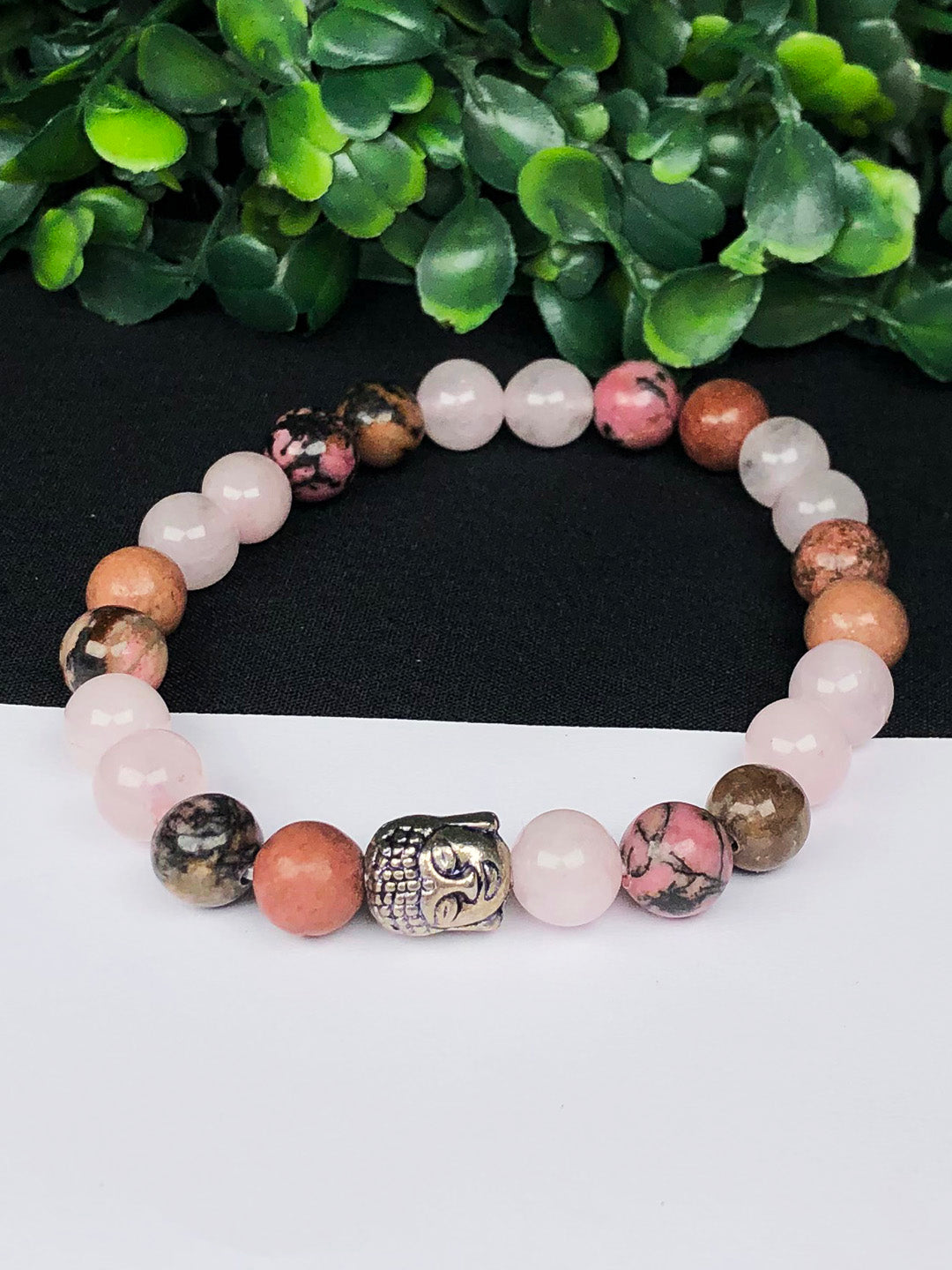 Manifest Love Mixel Crystal Bracelet (Rose quartz & Rhodonite)