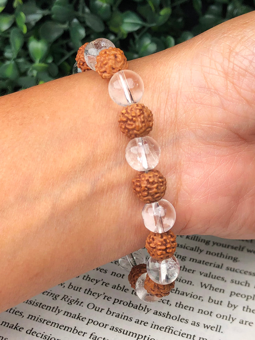 Manifestation & Focus and Mixel Crystal Bracelet (Trinetra ) (Clear Quartz , Amethyst , Lapis lazuli , Rose Quartz, Carnelian & Obsidian)