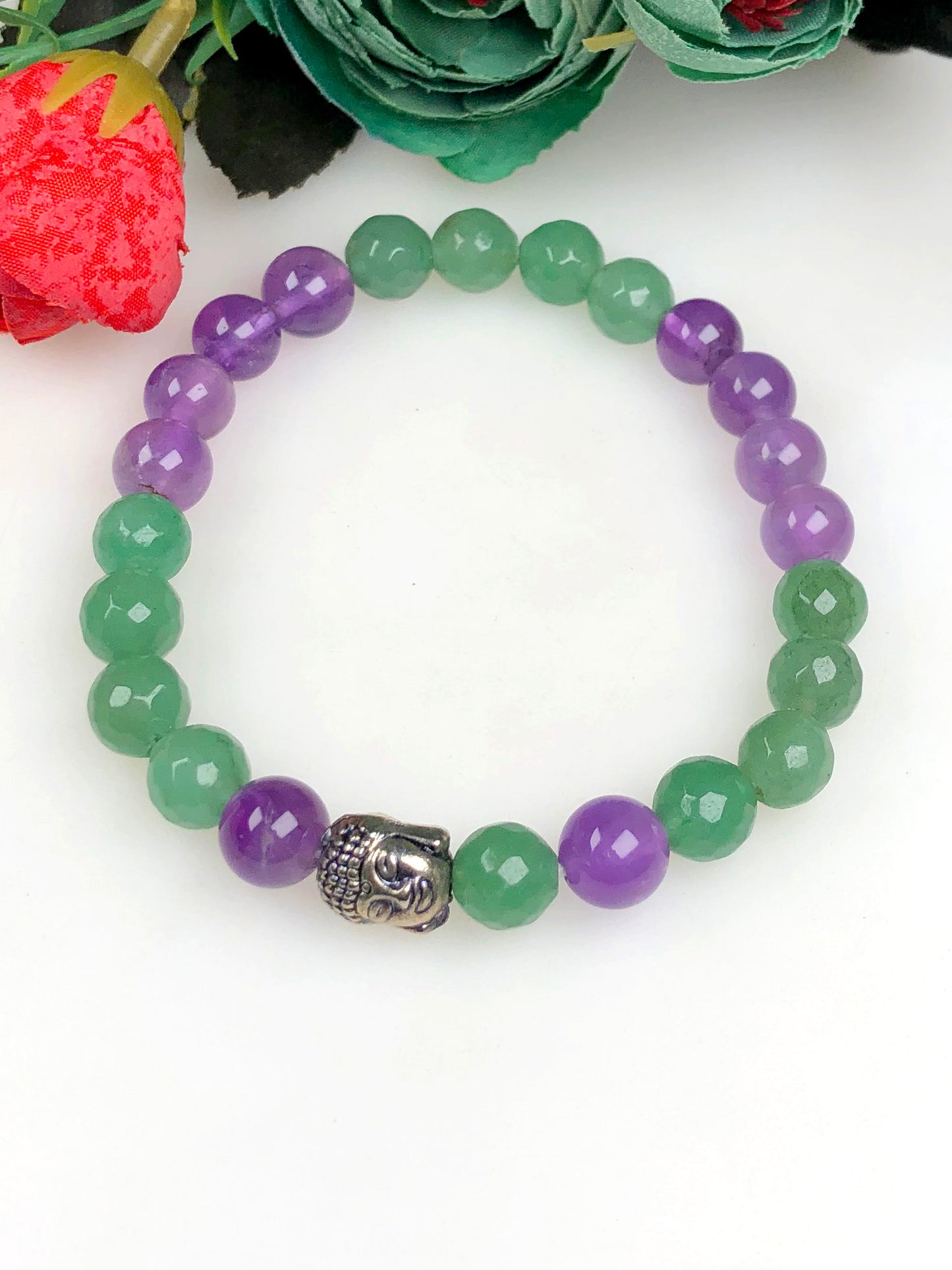 Success & Harmony Mixel Crystal Bracelet (Green Aventurine & Amethyst)