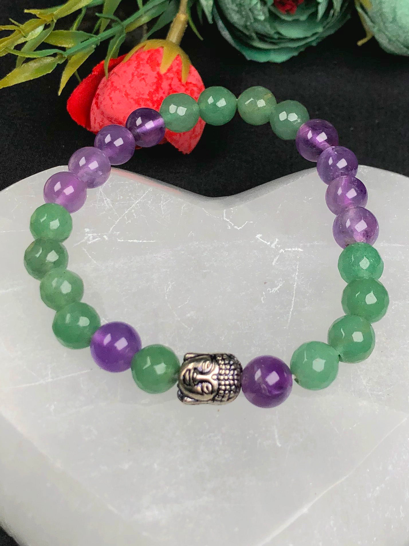 Success & Harmony Mixel Crystal Bracelet (Green Aventurine & Amethyst)