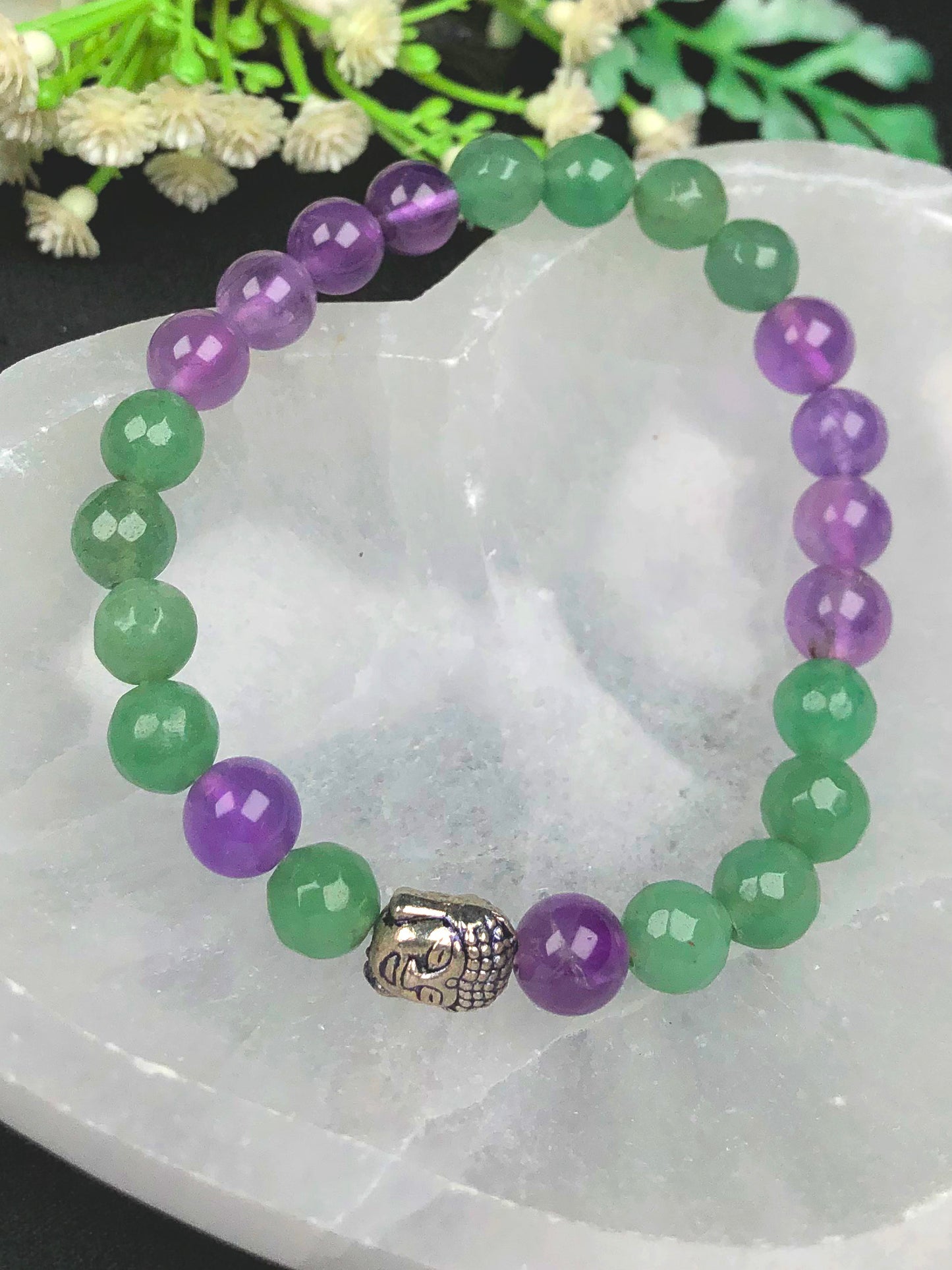 Success & Harmony Mixel Crystal Bracelet (Green Aventurine & Amethyst)