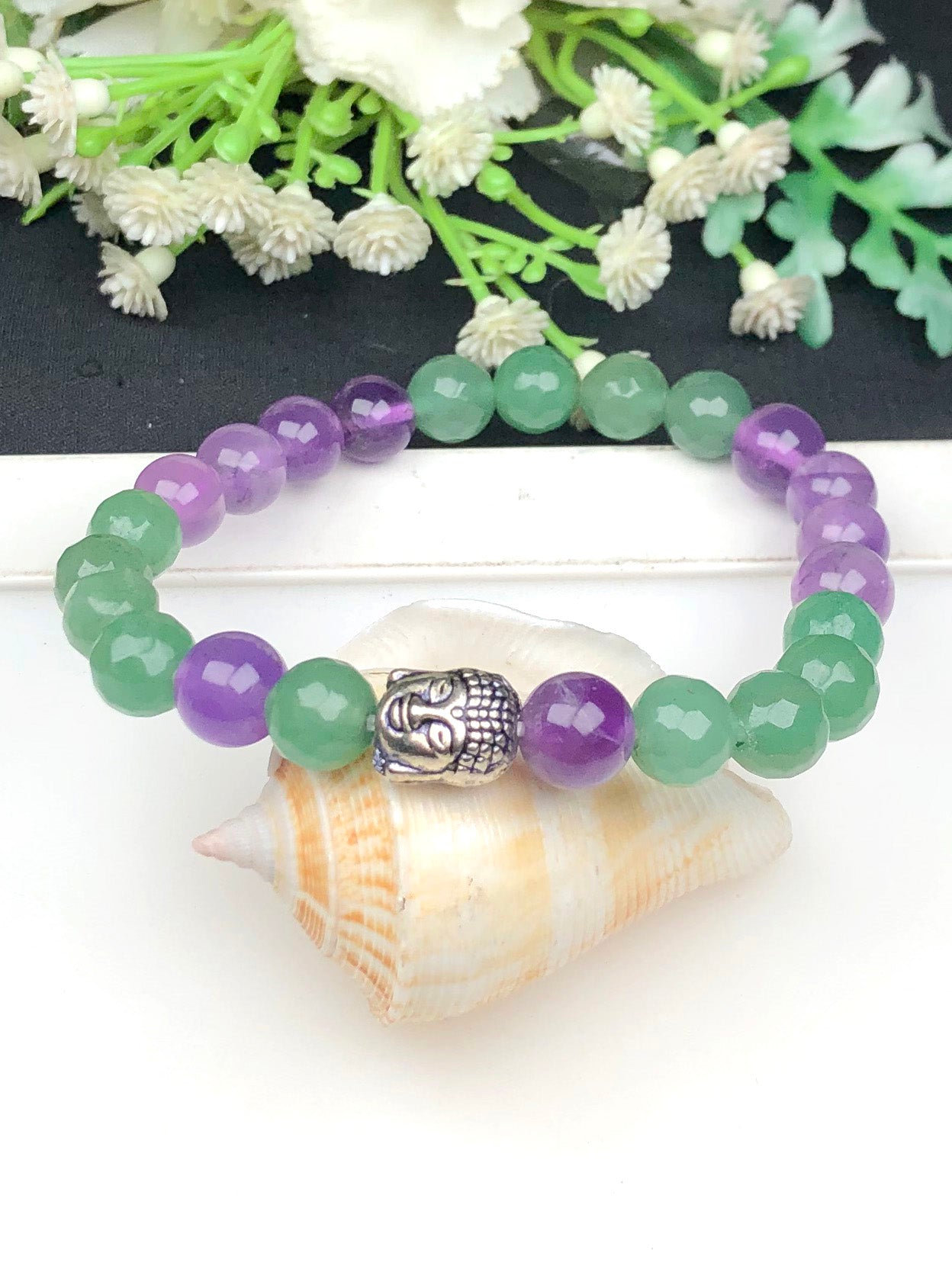 Success & Harmony Mixel Crystal Bracelet (Green Aventurine & Amethyst)