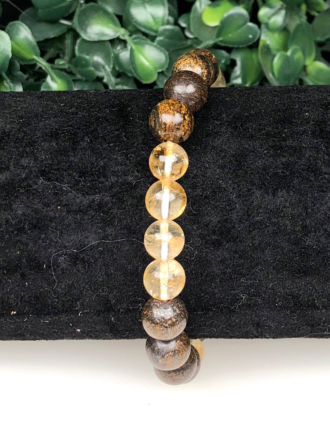 Million Bucks Mixel Crystal Bracelet (Bronzite & Citrine)