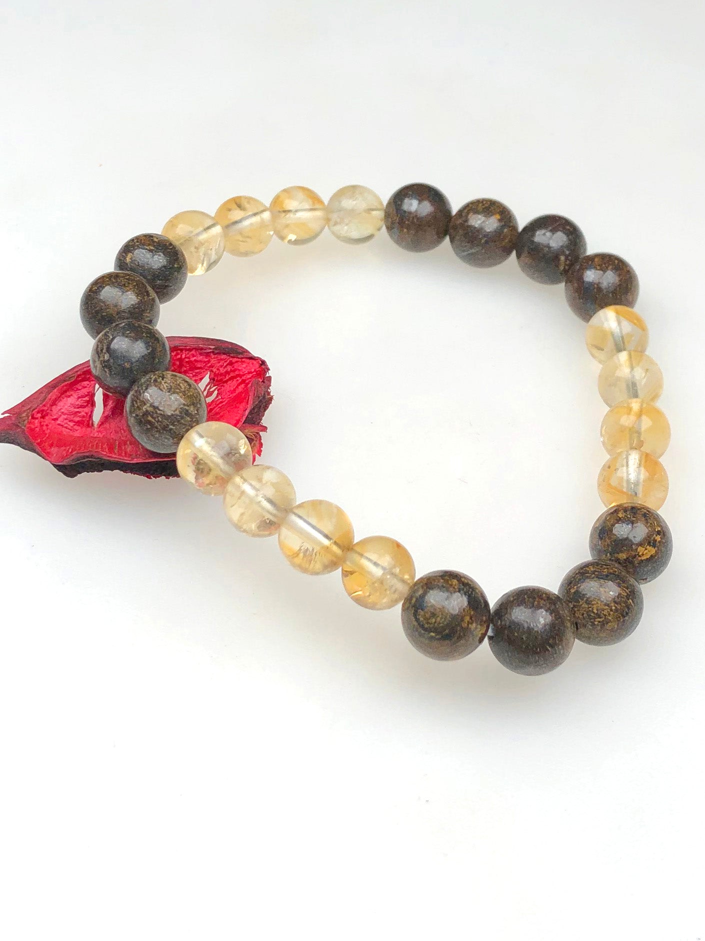 Million Bucks Mixel Crystal Bracelet (Bronzite & Citrine)