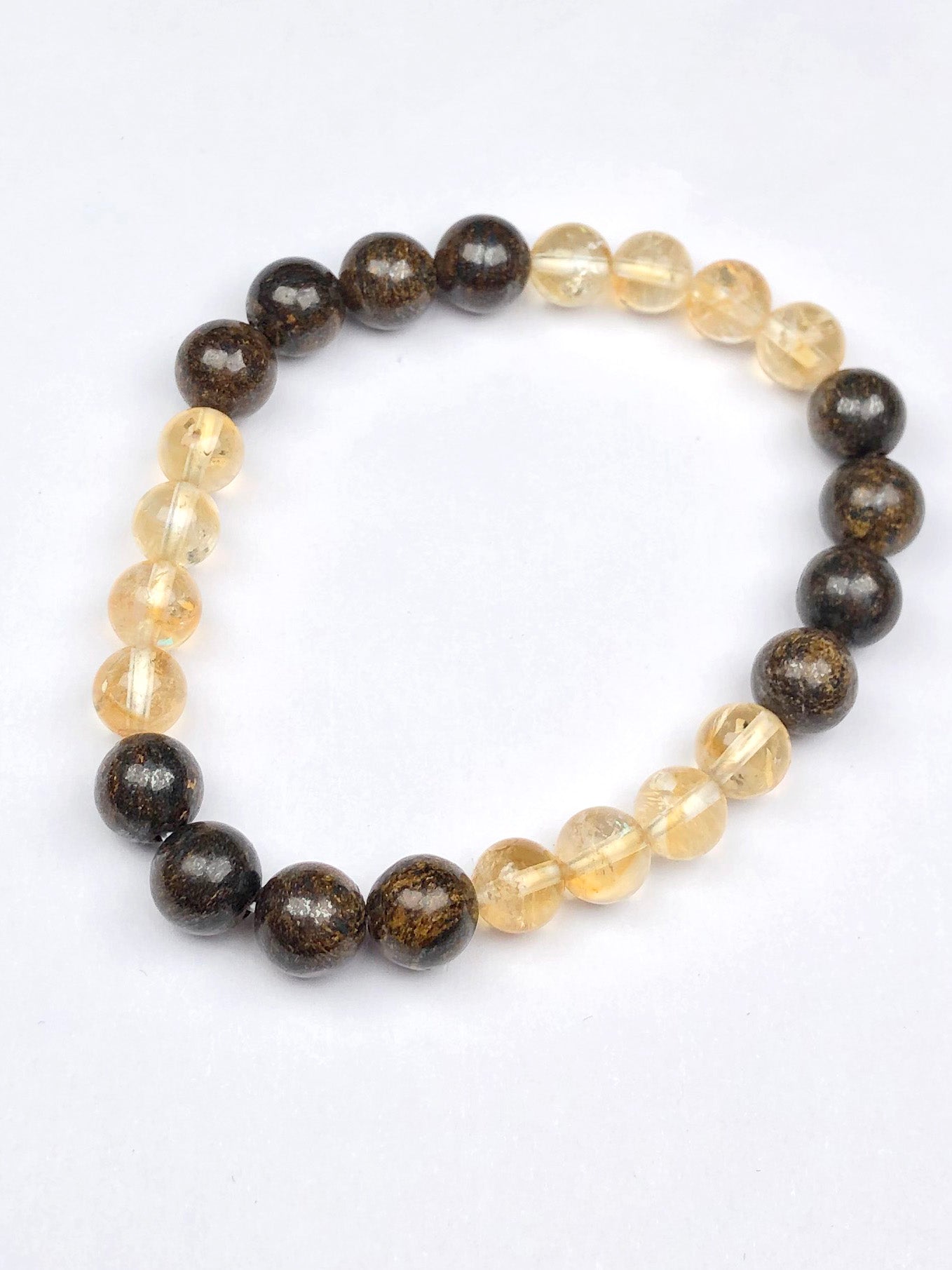 Million Bucks Mixel Crystal Bracelet (Bronzite & Citrine)