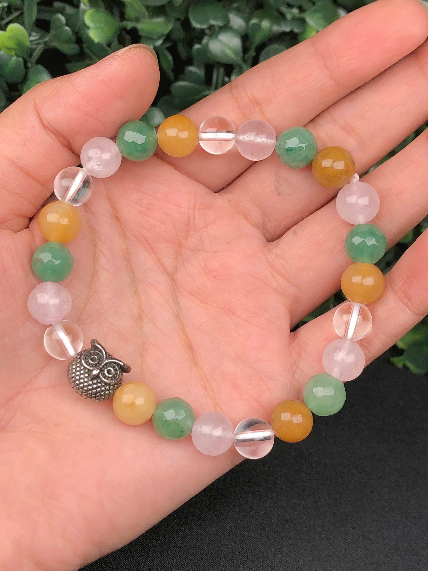 Good Luck Mixel Crystal Bracelet (Yellow Aventurine , Green Aventurine , Rose quartz & Clear Quartz)