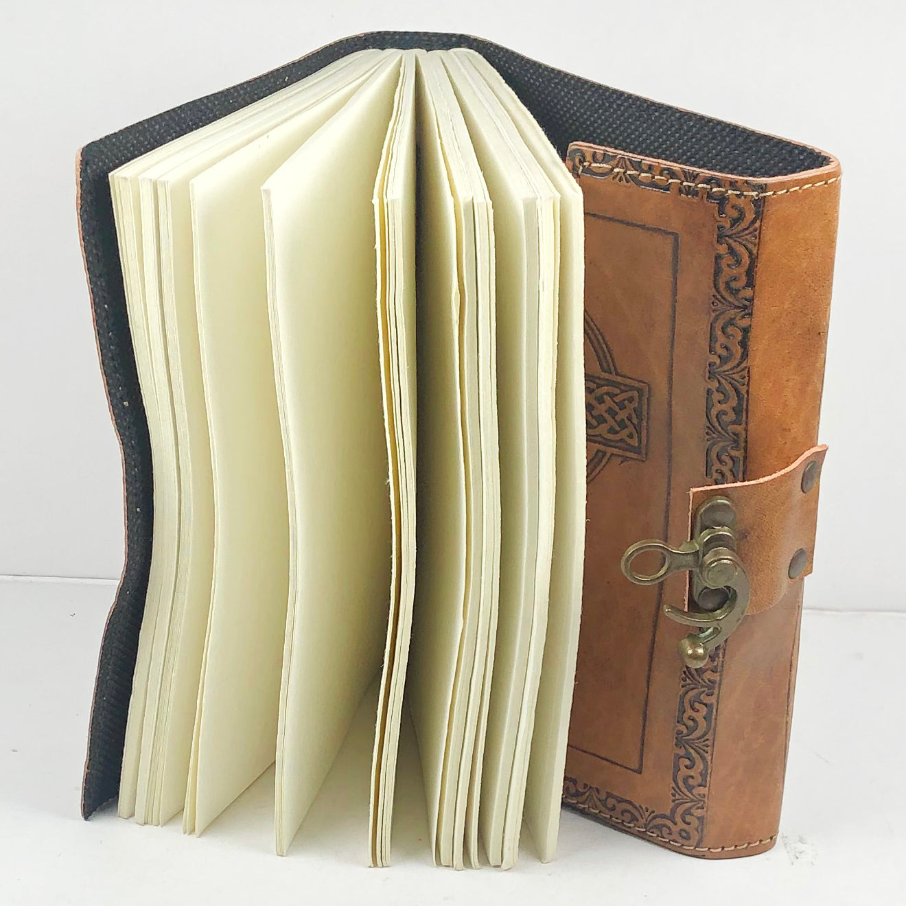 Leather Journal with Red Onyx Cross