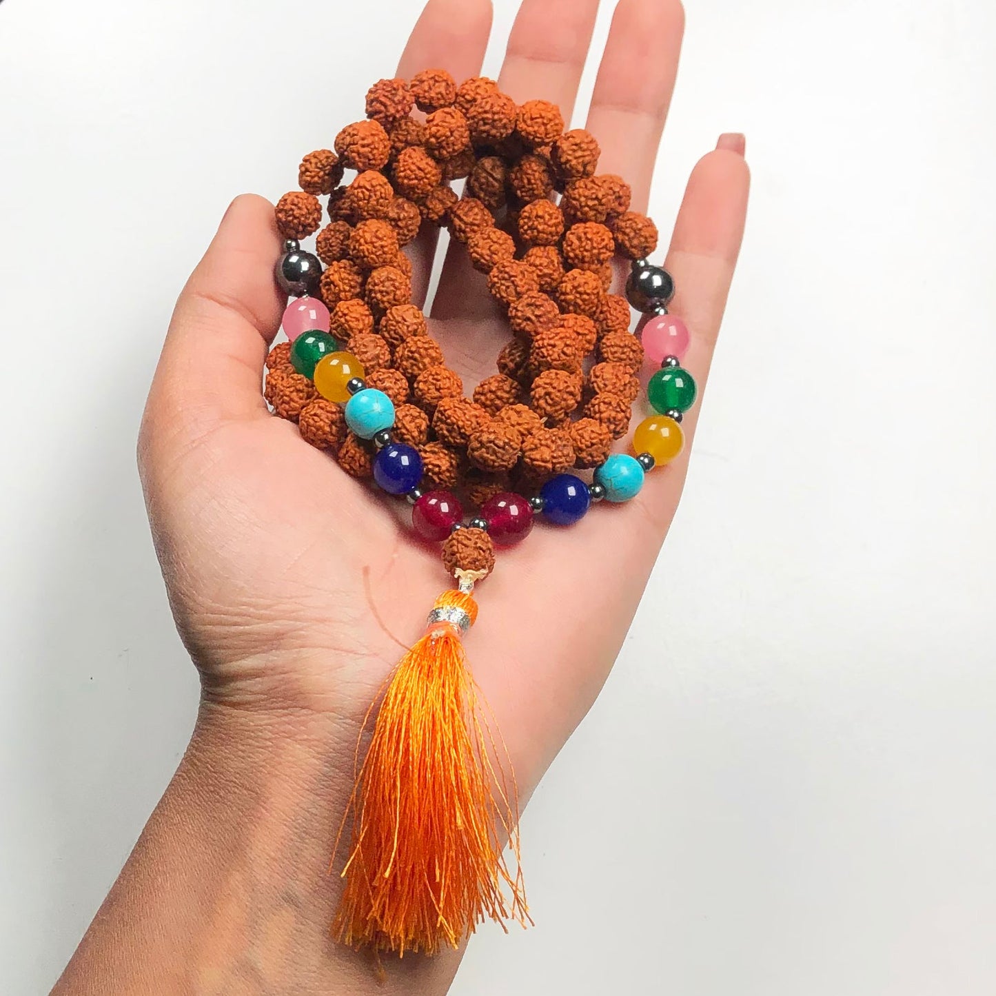 Rudraksh Seven Chakra 108 Beads Mala/Necklace