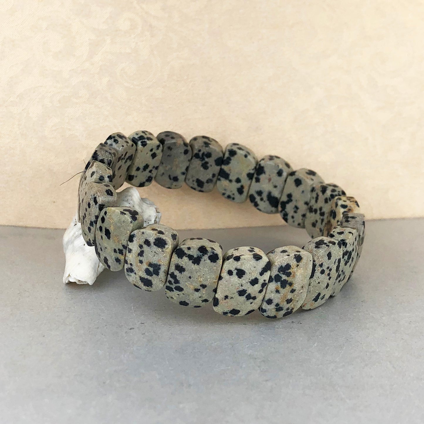 White Dalmatian Healing Bracelet – Promotes Joy, Playfulness, And Loyalty