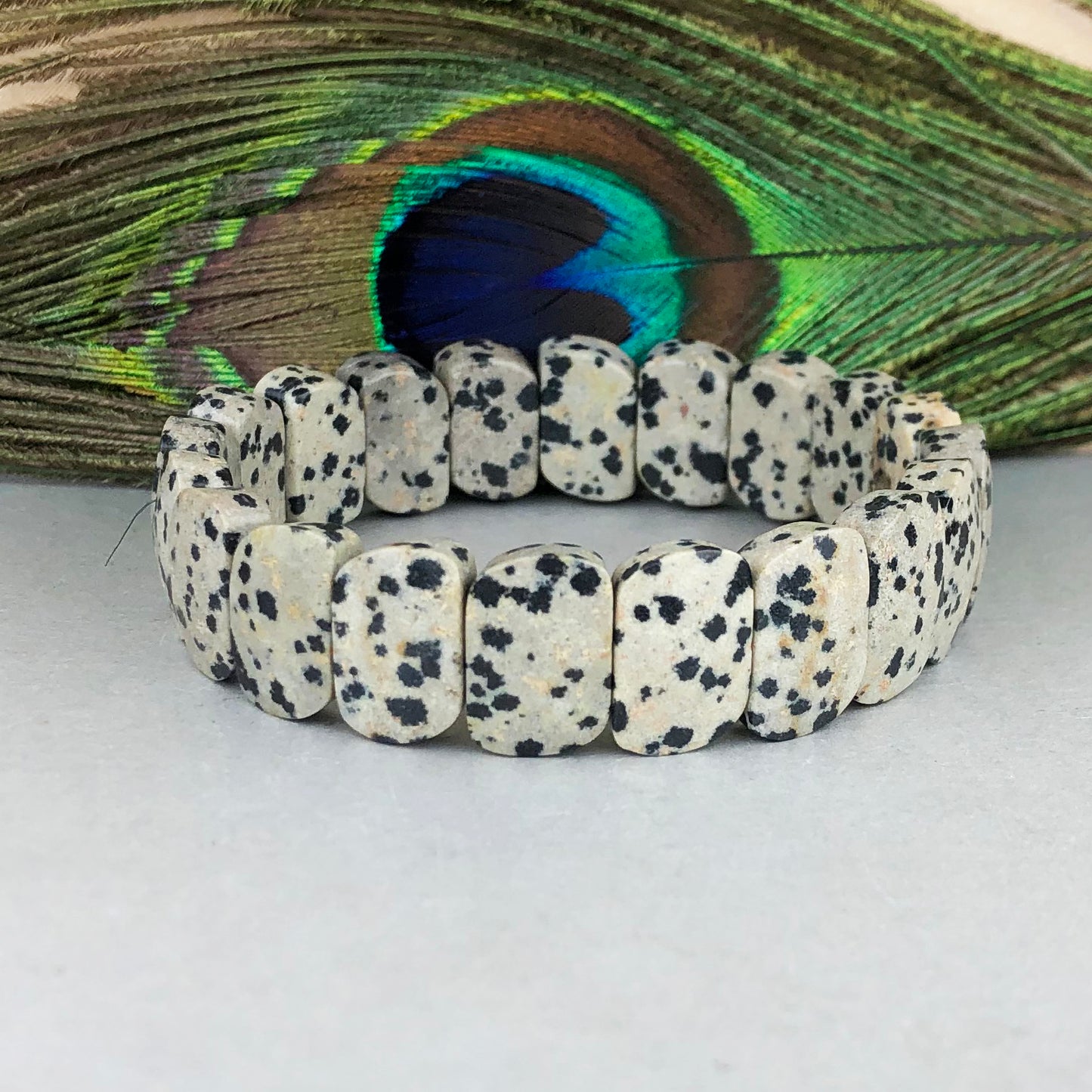 White Dalmatian Healing Bracelet – Promotes Joy, Playfulness, And Loyalty
