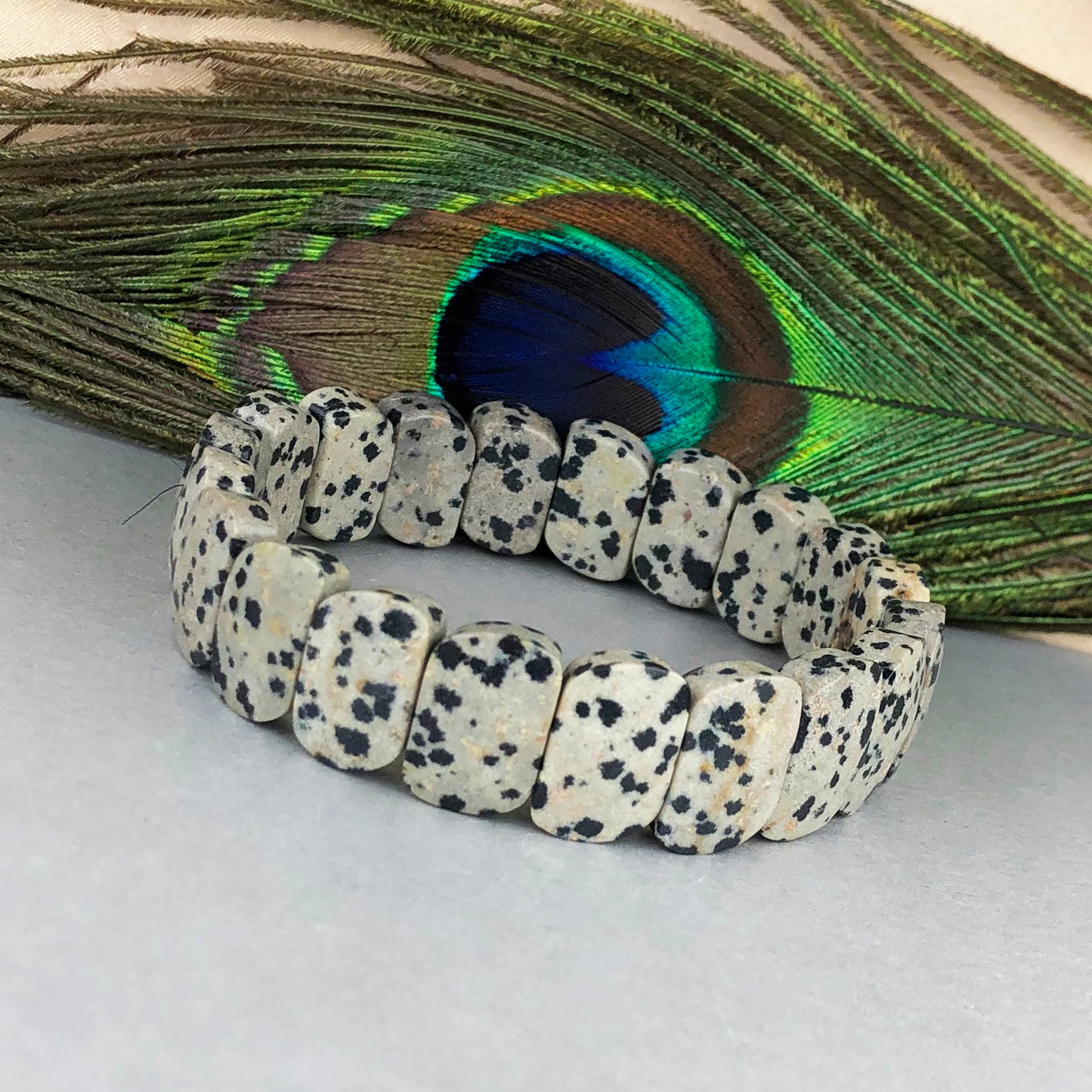 White Dalmatian Healing Bracelet – Promotes Joy, Playfulness, And Loyalty