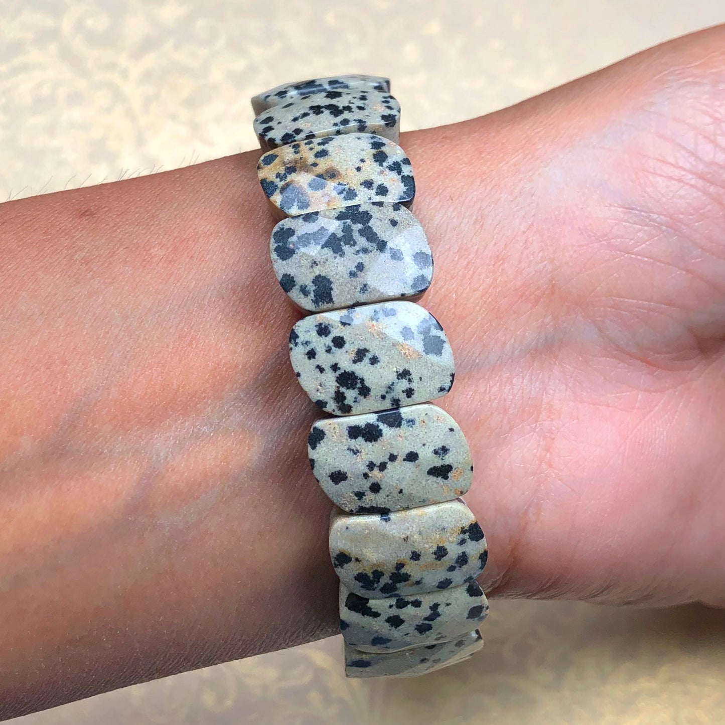 White Dalmatian Healing Bracelet – Promotes Joy, Playfulness, And Loyalty