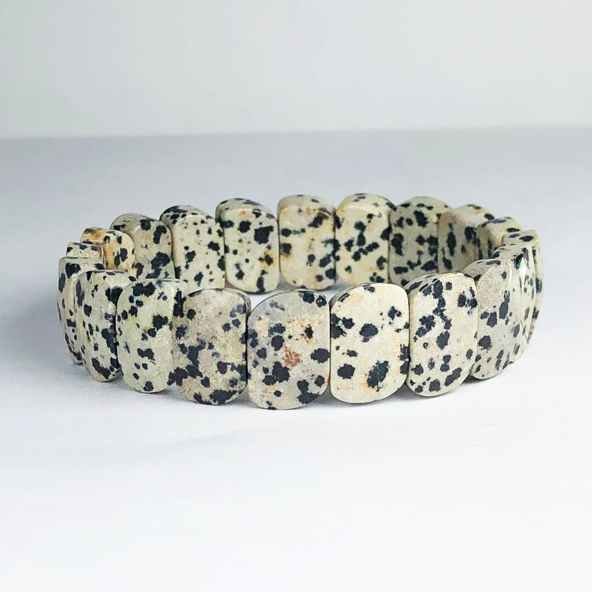 White Dalmatian Healing Bracelet – Promotes Joy, Playfulness, And Loyalty