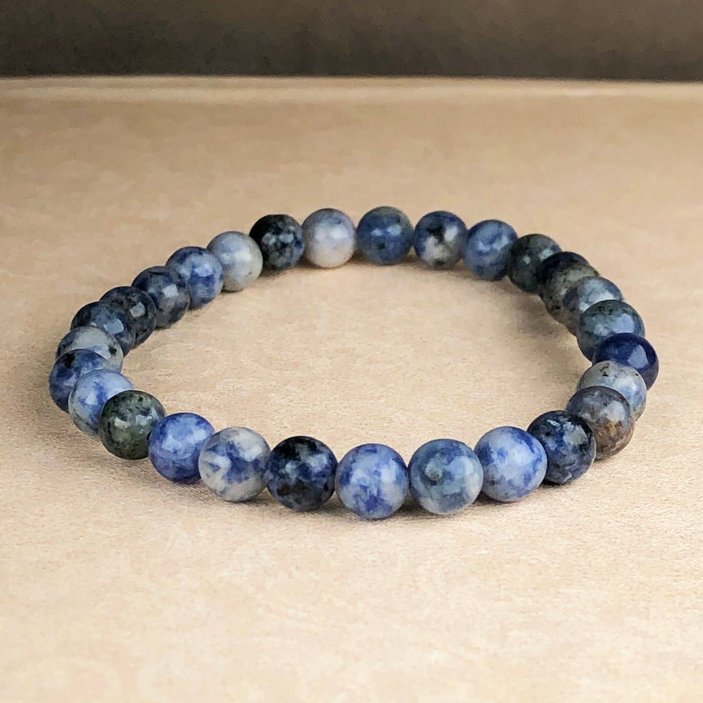 Sodalite Bracelet – 8mm Natural Beads | Stretchable | Clarity & Communication Boosting Crystal Bracelet