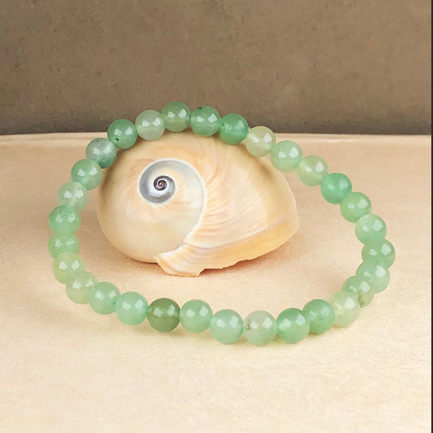 Green Aventurine Bracelet – 8mm Natural Beads | Stretchable | Luck & Prosperity Crystal Bracelet